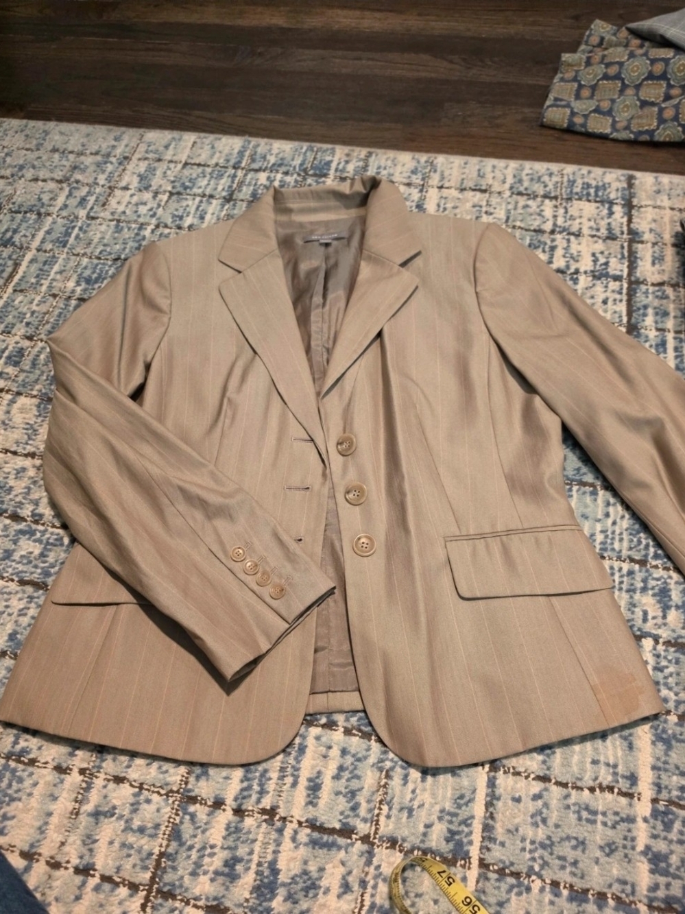Ann Taylor Beige Pinstripe Women's Blazer